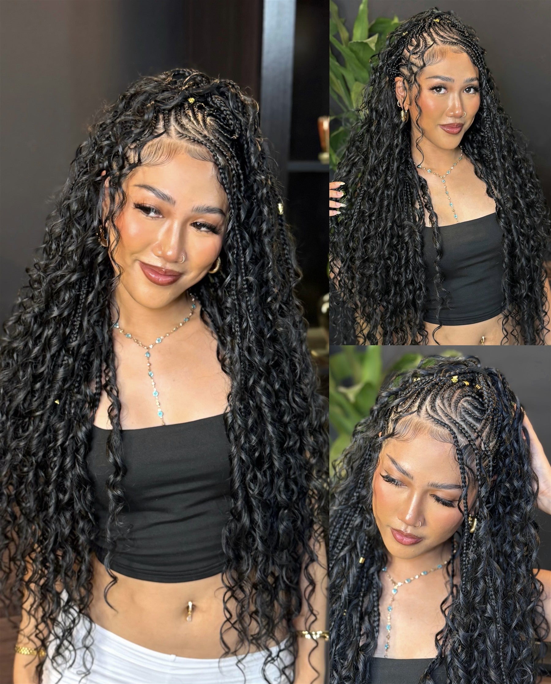 Model wearing Brazilian Curls — color 1B