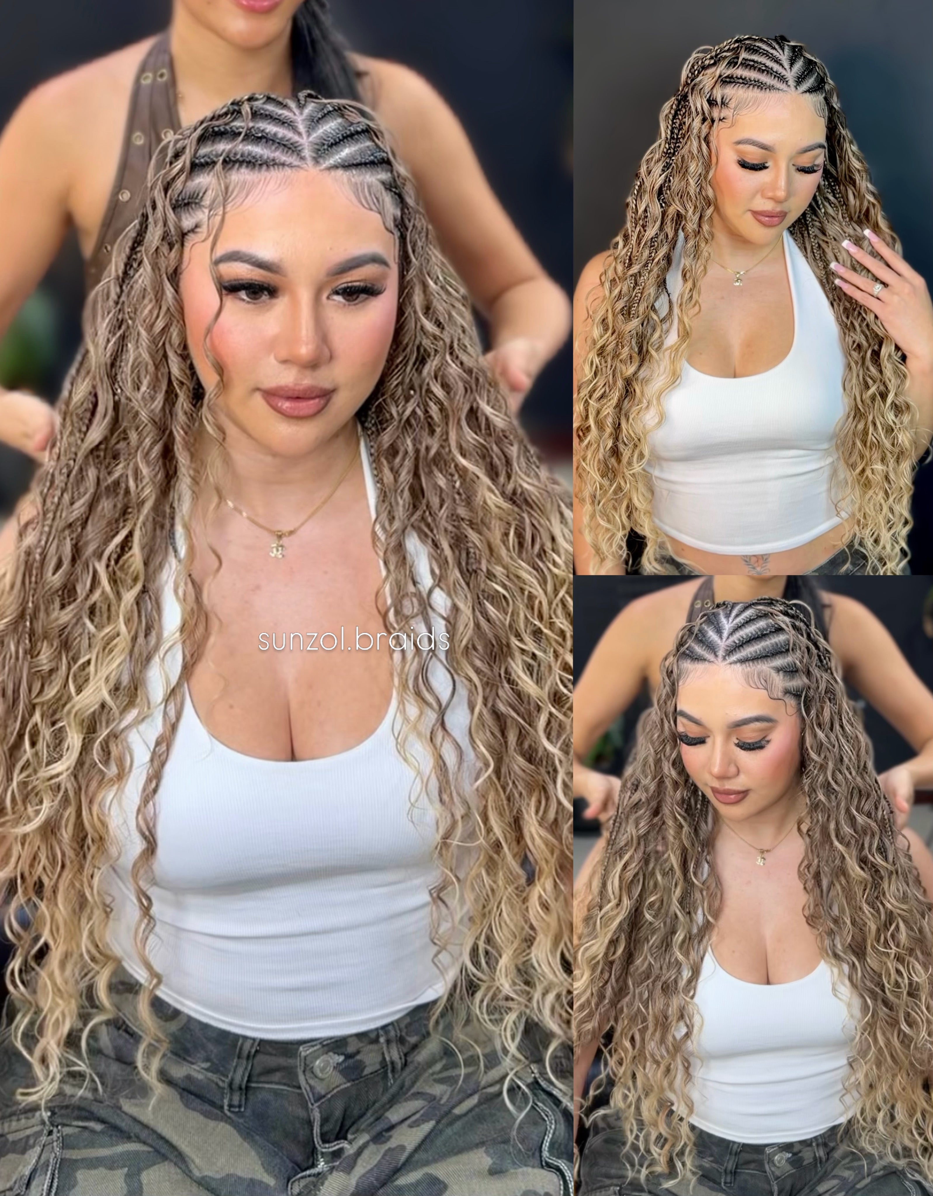 Model wearing Brazilian Curls — color 24-27-613